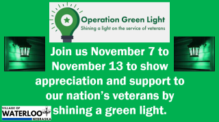 Join us November 7 to November 13 to show appreciation and support to our nation's veterans by shining a green light