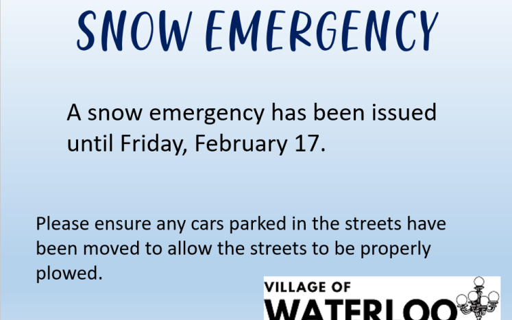 Snow Emergency in effect until February 17, 2023.  Please refrain from parking in the streets to allow the plows to remove snow.
